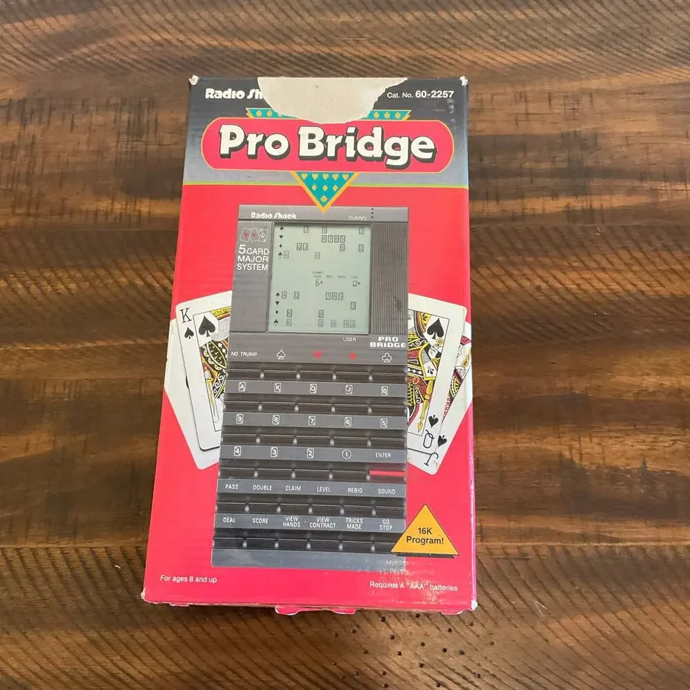 Vintage RadioShack pro Bridge electronic handheld game model 60–2257‎